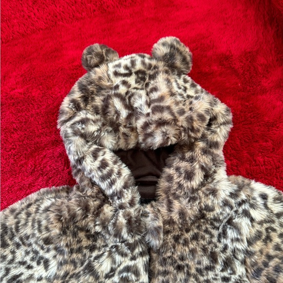 Toddler faux fur leopard jacket - Picture 3 of 4
